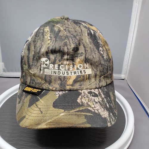 Cap America Precision Industries Mossy Oak Camouflage Hat Cat Strapback