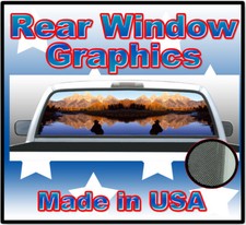 Fishing See Thru Rear Window Perforated Graphic Truck 22 X 65 Decal Sticker