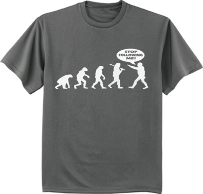 Funny T-shirts Mens Graphic Tees Human Evolution Caveman Tshirt Gifts Clothing