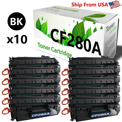 10PK CF280A 280A Toner Cartridge for Laser Jet Pro 400 M401n M401d M425dn