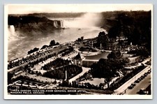 RPPC Oakes Garden Theatre Classic Cars NIAGARA FALLS Canada VINTAGE Postcard