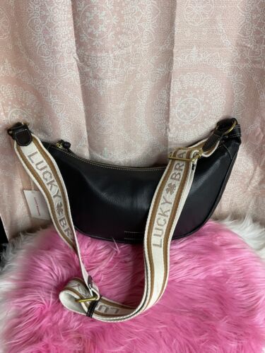 Lucky Brand Tyra Leather Crossbody Black NWT