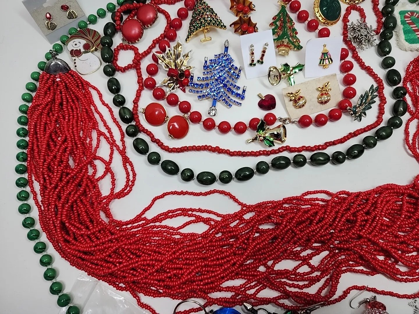 VtgNow Christmas Mixed Jewelry Lot Of 45+ Rhinestone Brooch Earrings Necklace eBay