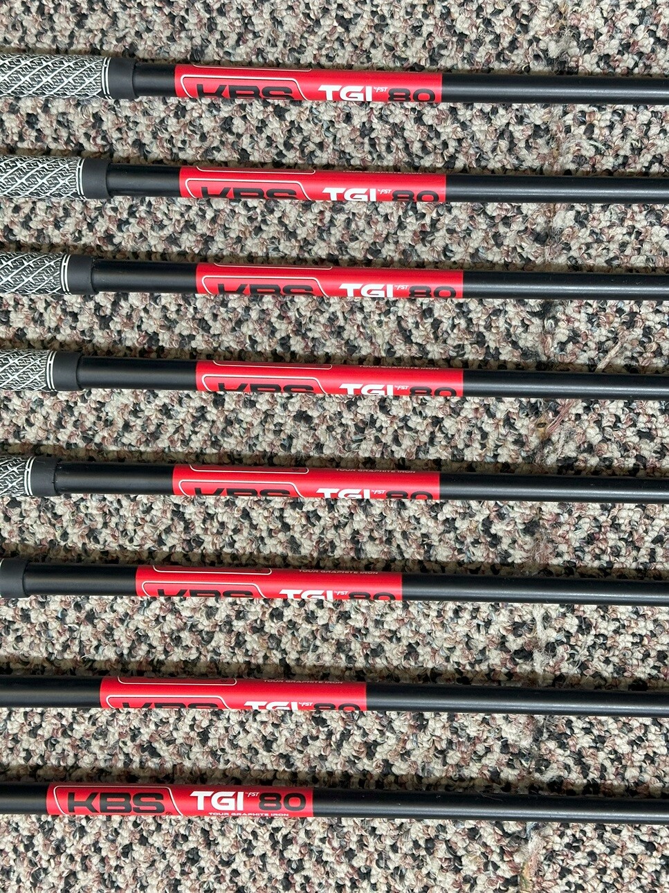 Jeu De Shafts (arbres) KBS TGI 80 Graphite - Flex Stiff - Tailles 36" à 38,5" - Pour Fers 4-PW (.355 Conique) - Occasion