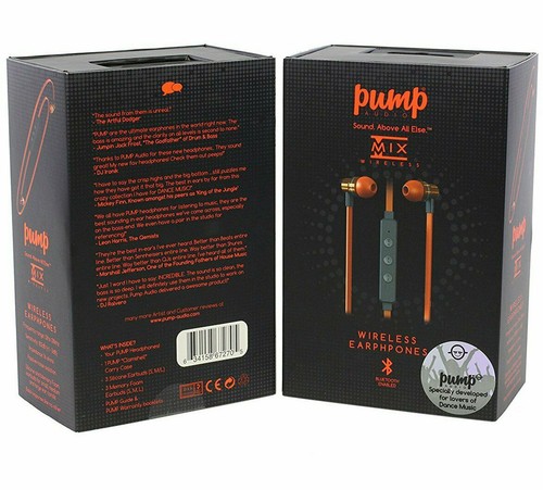 Pump Audio Mix Wireless Bluetooth In-Ear Earphones Headphones | Black - Picture 7 of 7