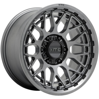 18x9 +18 KMC KM722 Technic 6x5.5 Anthracite Wheels (Set of 4)