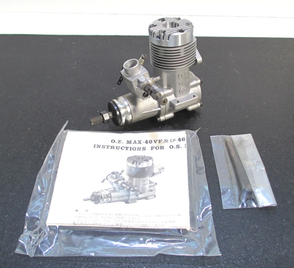 O.S. MAX-46VF ABC rear exhaust 7.45cc 2 cycle glow engine for R/C airplane, f/s - Image 2 of 4