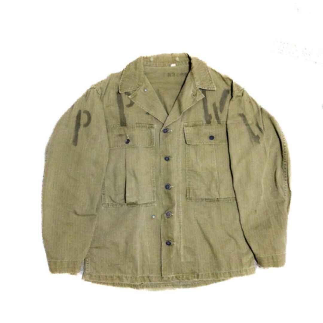 40’s Vintage US Army M-43 HBT Jacket 38R Vintage 1940s US Army M-43 HBT Military Jacket Jacket Outer Mens L