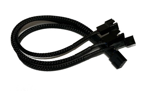 4 PIN PWM Y Adapter Kabel 1x Mainboard Buchse 3x Lüfter Stecker stock in Germany - Bild 1 von 3