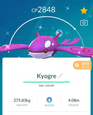 Shiny Kyogre in 2019 Guaranteed Lucky - Trade 20kStardust - Read description
