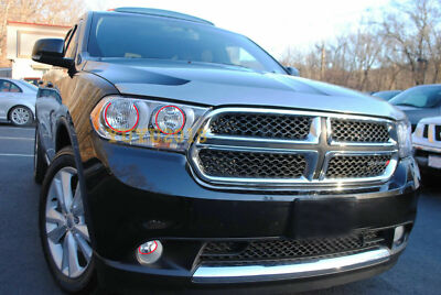 RGB LED halo rings for Dodge Durango 11-13 car Headlight angel eye halo ring DRL