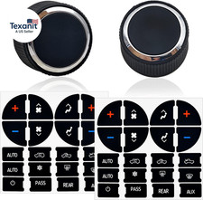 2 Packs Rear Radio Volume Control Knob with AC Dash Button Sticker Repair Kit 2
