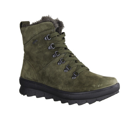 Legero Novara 0005037500 Damenboots, wasserdicht, Grau, Textil/Leder