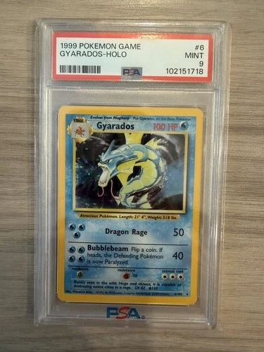 1999 Pokemon Gyarados PSA 9 Mint Holo #6 Base Set