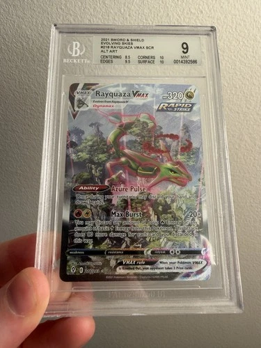 Rayquaza VMAX 218 Alternate Art Secret Holo BGS9