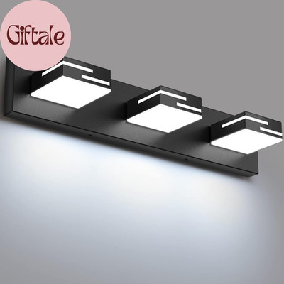 LED Modern Bathroom Vanity Light Fixtures, 3-Light 22-Inch Dimmable Matte Black