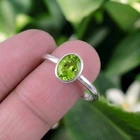 Peridot Ring 925 Sterling Silver Ring Handmade Gemstone Ring Women's Ring.