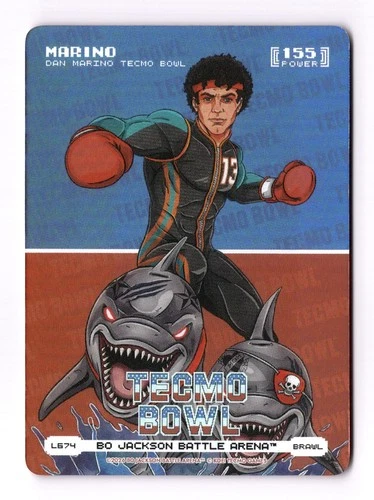 Bo Jackson Battle Arena TECMO BOWL Marino DAN MARINO L674 Logofoil Brawl SP