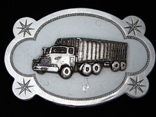 PH15167 VINTAGE 1970s  18-WHEEL SEMI-TRUCK  TRUCK DRIVER COMMEMORATIVE BUCKLE