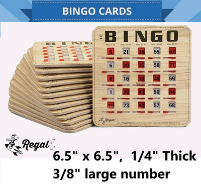 25-Pack Bingo Cards Reusable Shutter Slide Clear Slider Stitched Reuseable