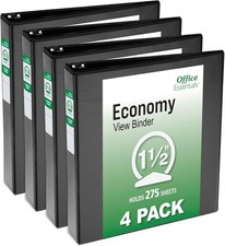 Clear View Round Ring Binder Document Organizer Presentation Pocket Folders
