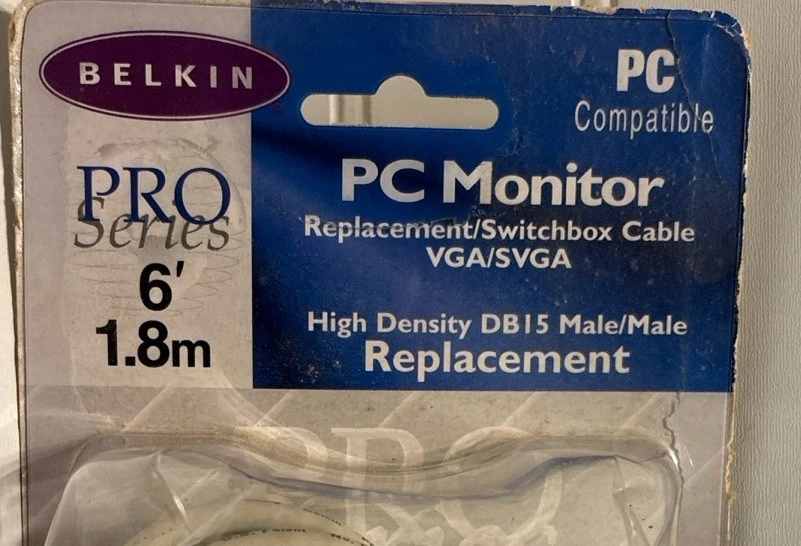 Belkin VGA Cable for PC Monitor High Density DB15 Male, 6ft - Image 2 of 4