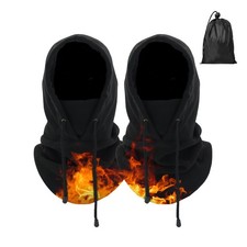 2 Pack Face Masks Black Balaclavas Thermal Windproof Ski One Size, X 2