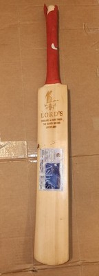  2001 Australia Vs England The Ashes Series Cricket Bat Lord's With Ticket Day 2