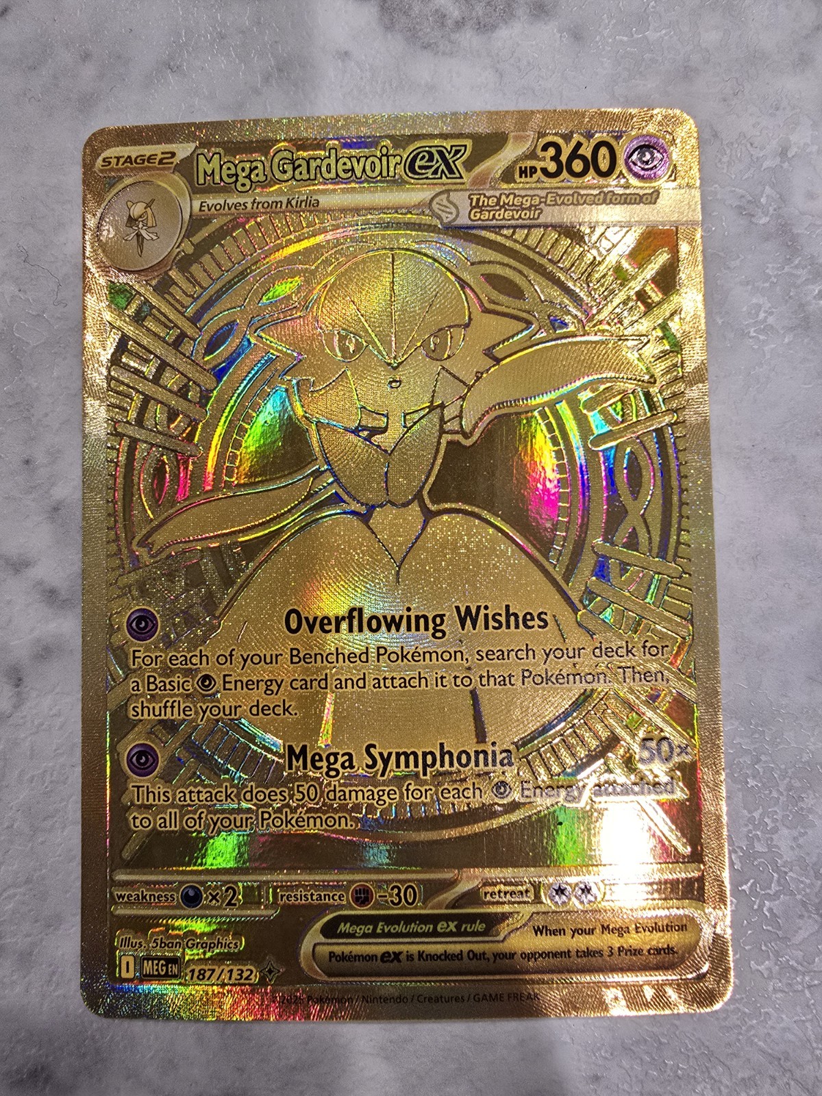Mega Gardevoir EX 187/132 NM Mega Evolution Holo Pokemon TCG