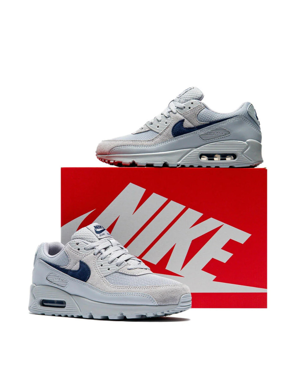 Nike Air Max 90 Herren Sneaker Grau DM0029-022 Sportschuhe NEU OVP