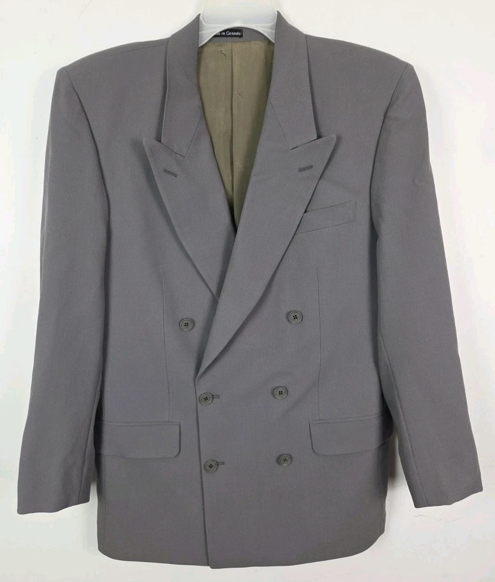 Saint Laurent Gray Double-Breasted Suits & Blazers for Men for