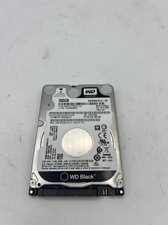 Western Digital SH20E38322 7200 RPM 2.5 in 500GB SATA Hard Drive