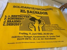 Vintage Political Propaganda Poster”Solidarity Concert For El Salvador 1982