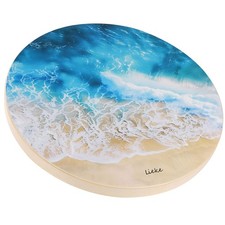 Wooden Ocean Drum 14.7 Inch Sound Healing Instrument Meditation Gift