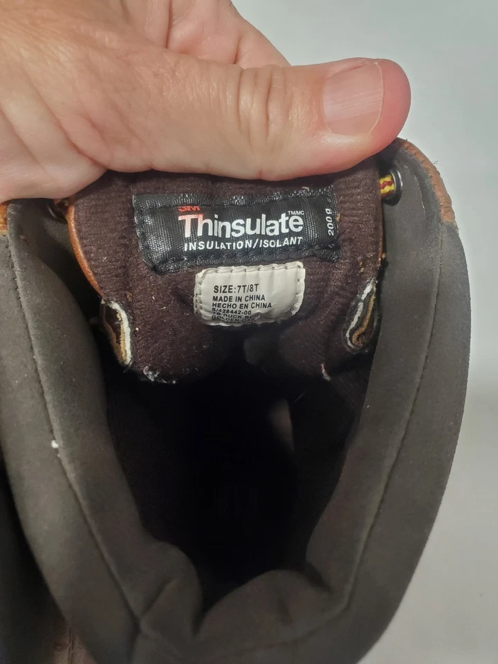 GAP Bebé Niño Niño Niños/Niñas 7T/8T Marrón Aislante Impermeable Botas de Pato Foto 3 de 4