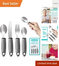 Adaptive Utensils 4pcs For Hand Tremors,Elderly, Arthritis,Parkinsons-Built U...