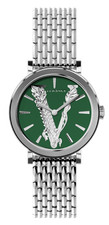 Versace Watch Virtus Green Dial Steel 36mm Swiss Quartz WR