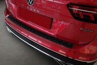 FüR VW Tiguan II / Allspace 2015-2024 Ladekantenschutz Aluminium Schwarz Matt