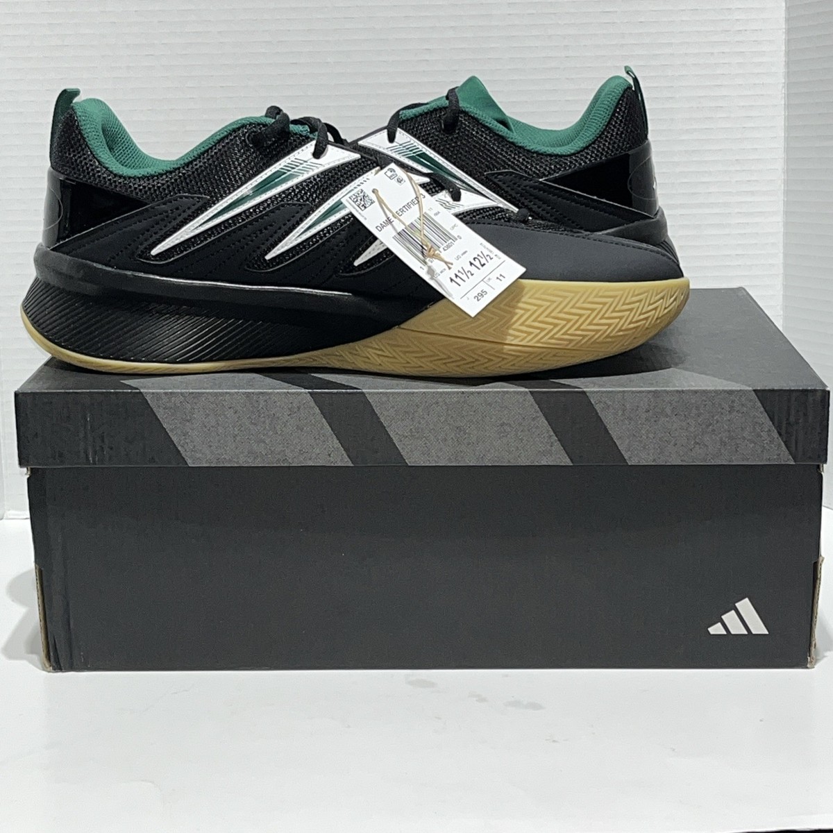 adidas Dame Certified 3 Low Core Black Collegiate Green  display picture 2