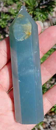 76g Natural Blue Onyx Sardonyx Crystal Tower