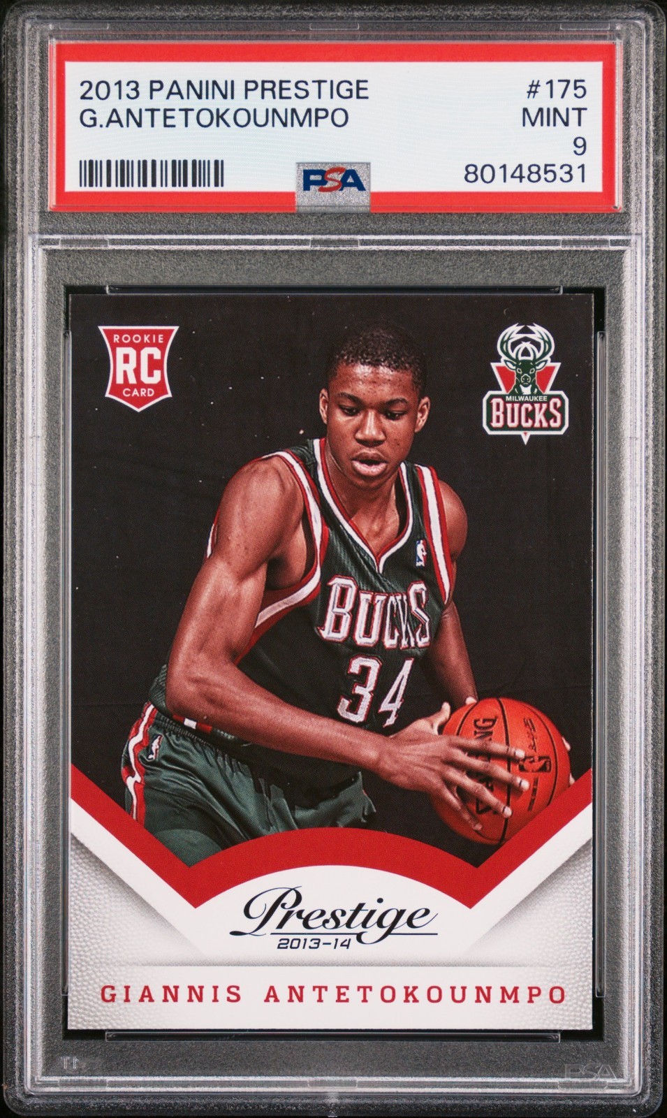 2013-14 Panini Prestige Giannis Antetokounmpo #175 (RC) PSA 9