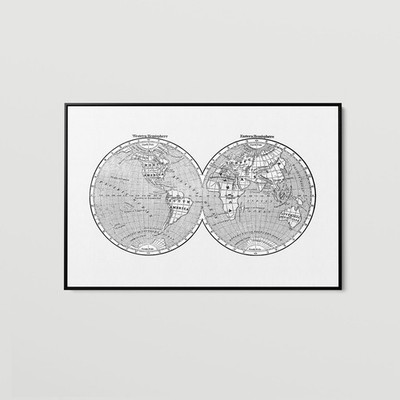 Morse - World Map From a System of Geography, for the Use of Schools - Art Print