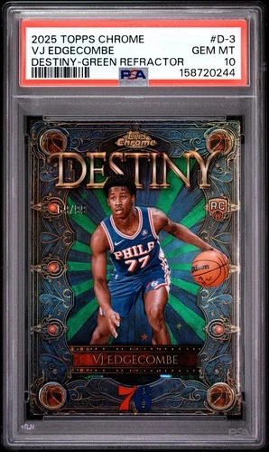 2025 Topps Chrome VJ Edgecombe Refractors Green (PSA 10)