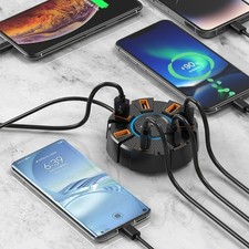 Universal USB 2.0 Hubs 7 Port Size For PC Laptop Colorful Ambients Glowing