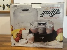 Yolife YL210 Yogurt Maker Tribest Large & Small Covers 7 Yogurt Jars & lids NIB