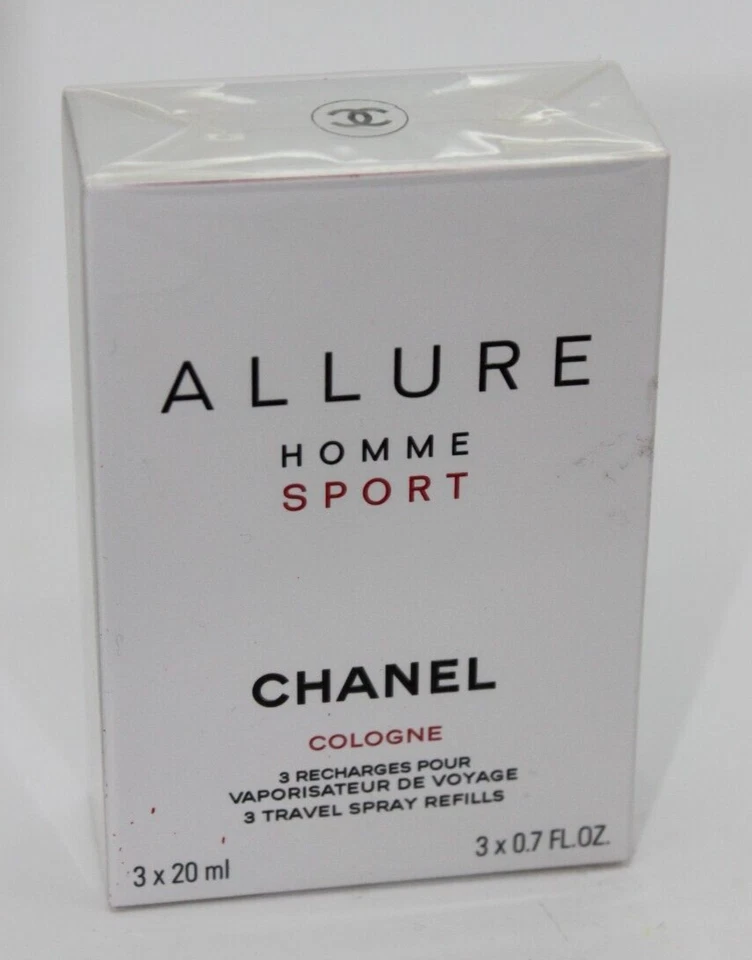 ChanelAllure Homme Sport Cologne 3 mal 20 ml Eau de Cologne Spray Recharges OVP