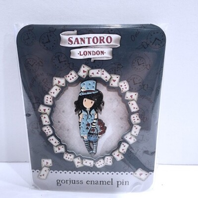 Santoro London Gorjuss Enamel Pin - The Hatter