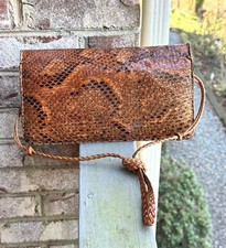 1970s Python snakeskin purse handmade