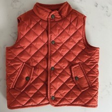 Janie  Jack Quilted Vest Insulated Front Snaps Burnt Orange Size 12-18-C10