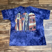 Vintage 1996 The Mountain Native American Indian Shirt Mens XL Tie Dye Tribal